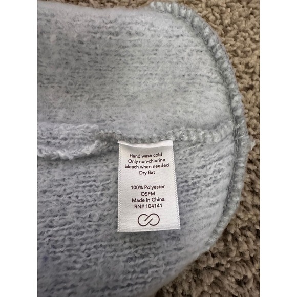 New Calla Knit Beanie Hat Soft Fuzzy Warm Winter Hat Light Blue $28 - Picture 8 of 8